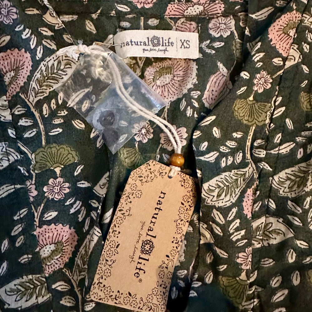 NATURAL LIFE Green Floral Midi Dress - Picture 3 of 9